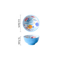 Cartoon design Ceramic bowl factory price baby bowl Kids color glazed porcelain bowl set